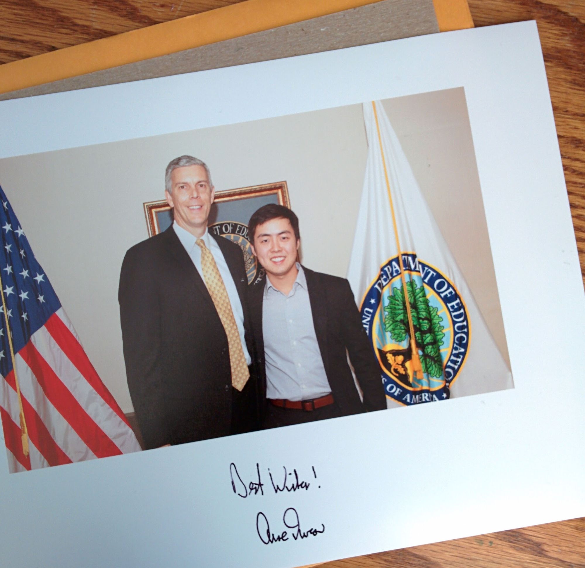 Photo with Arne Duncan