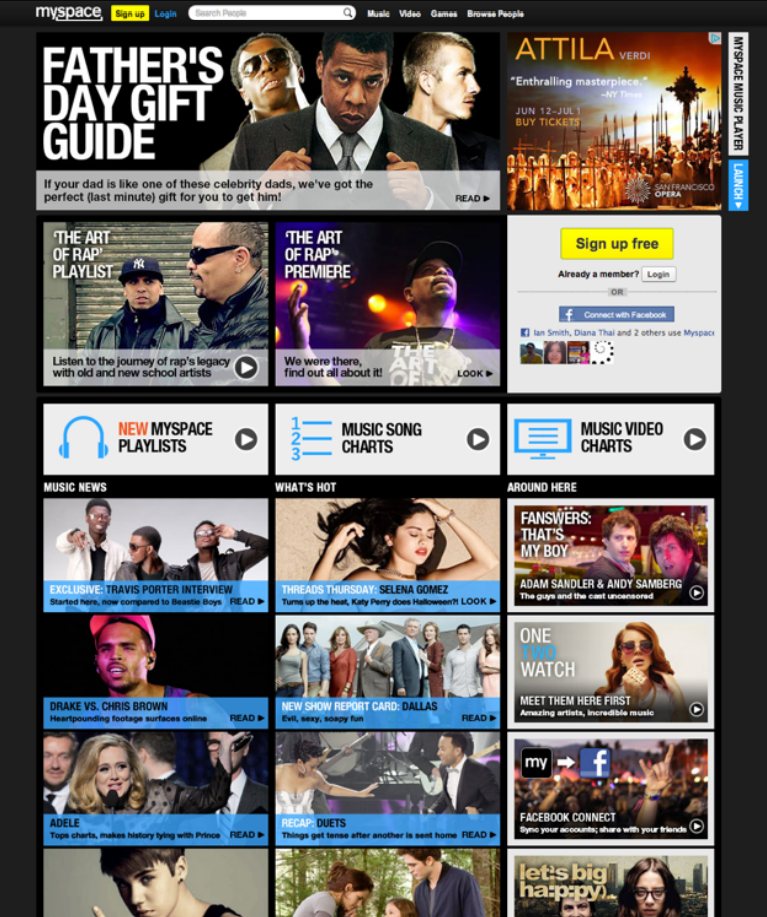 Myspace Homepage
