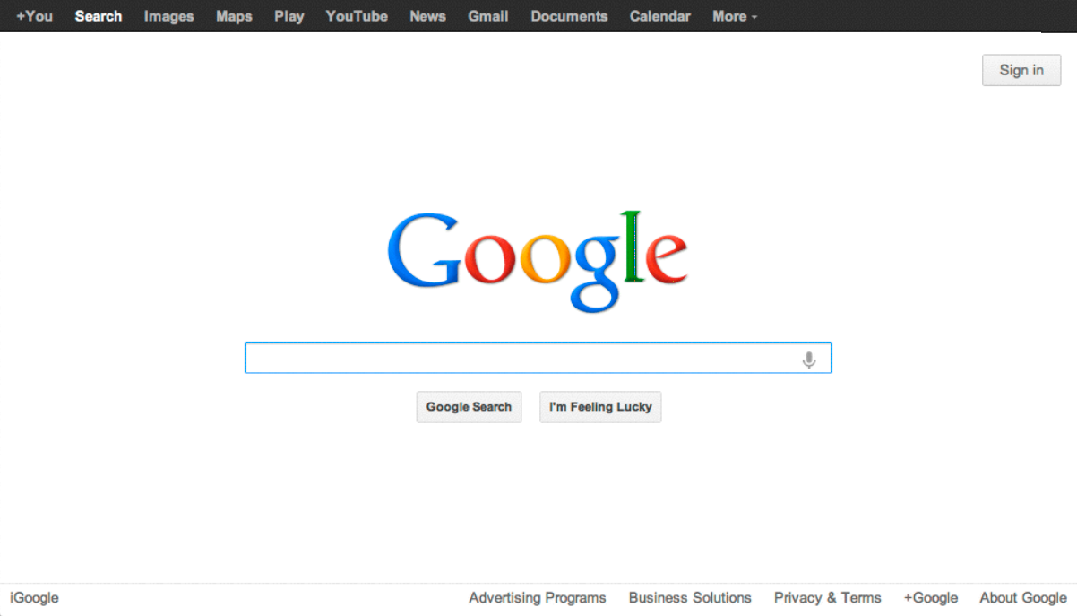 Google Homepage